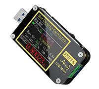 aqxreight Pin USB Voltage Meter Screen Flip Function Sensor Multifunctional USB Ammeter Tester FNB48 with Supports Through Flip Screen Flipped Be Turn Can or Sensing the Differential (#2)