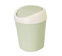 aqxreight Plastic Mini Desktop Waste Trash Rubbish Can with Lid Portable Table Storage Container to Convenient Burr Use Flexible The Eco-friendly PP Material Is Durable Premium (Green)