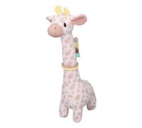 aqxreight Plush Giraffe Teether Toy for Babies 0 12 Months Soft Stuffed Animal with Chewable Head and Tail Sensory Toy for Teething Hand Development Brown (Brown)
