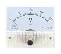 aqxreight Pointer DC Voltmeter Panel Volt Voltage Meter Measuring Instrument 85C1 DC 0~200V on on Dial Background Pointers Red Bright Is Color a Installation Embedded and
