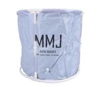 aqxreight Portable Foldable Soaking Bathtub for Adults and Kids Compact PVC Spa Bath Tub with Cold Plunge Feature in Blue (Full of Stars)
