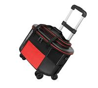 aqxreight Portable Pet Trolley Case Breathable Dog Cat Carrier with Wheels Pet Suitcase for Going Out Travel Orange (design Forming to Round Convection a Three Increase the Area with (Red)