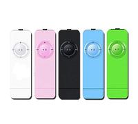 aqxreight Portable Usb Mp3 Music Player Thin Design Rechargeable Lithium Battery Compatible with Car Stereos & Computers (Pink)