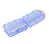 aqxreight Portable Weekly with 10 Compartments and Secure Buckle Lock for Travel Storage Rose Red (Blue)