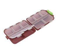 aqxreight Portable Weekly with 10 Compartments and Secure Buckle Lock for Travel Storage Rose Red (Purple)