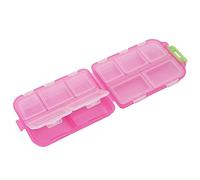 aqxreight Portable Weekly with 10 Compartments and Secure Buckle Lock for Travel Storage Rose Red (Rose Red)