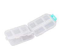 aqxreight Portable Weekly with 10 Compartments and Secure Buckle Lock for Travel Storage Rose Red (White)