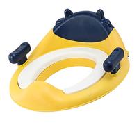 aqxreight Potty Training Seat PVC Soft Comfortable Prevent Slip Stable Baby Potty Seat with Handle for Baby Boy Girl RoyalBlue Slip Armrests and and Toilet Protection Training (Yellow)