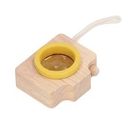 aqxreight Prism Lens Toy for Kids Bee Eye Effect Camera Design Educational Science Toy Portable Wooden Kaleidoscope Creativity (Yellow)