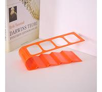 aqxreight Remote Control Holder - 4-Slot Desktop Storage Rack for Phones TV DVD Remotes - Compact Clutter-Free Solution for Living Room Bedroom Nightstand (Orange)