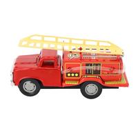 aqxreight Retro Fire Truck Model Iron Toy Fire Engine Decor Photography Props Home Decoration to Perfect Own Bars Stores Let Truck Push the Run and Its Vintage ToyRetro