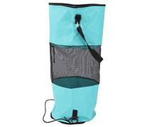 aqxreight Reusable Boat Trash Bag Ox Cloth Mesh Garbage Storage with Elastic Top & Buckle Strap for Outdoor Camping Kayaking Travel Green (Blue)