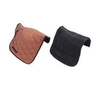 aqxreight Saddle Pad for Horses Breathable Comfortable Professional Saddle Cloth Riding Equipment for Jumping Training Attributes Skin Dail PadSaddle ClothHorse PadRiding (Coffee and Black)