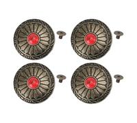 aqxreight Screw Back Buttons for Bags Vintage Sunflower Pattern Decorative Rivets Lightweight Metal Accents to Personalize Handbags, & Backpacks Screw Back Buttons 30mm Bronze & Turquoise