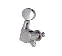 aqxreight Sealed Guitar Tuning Machines 6Pcs Zinc Alloy Tuning Pegs 151 Gear Ratio Oval Buttons for Electric Acoustic Guitar Silver Gold Black 3L+3R/6L/6R (6 Right)