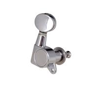 aqxreight Sealed Guitar Tuning Machines 6Pcs Zinc Alloy Tuning Pegs 151 Gear Ratio Oval Buttons for Electric Acoustic Guitar Silver Gold Black 3L+3R/6L/6R (3 Right & 3 Left)