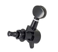 aqxreight Sealed Guitar Tuning Machines 6Pcs Zinc Alloy Tuning Pegs 151 Gear Ratio Oval Buttons for Electric Acoustic Guitar Silver Gold Black 3L+3R/6L/6R (6 Right)