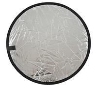 aqxreight Silver White 2 In1 Reflector Portable Round Photography Light Reflector for Live Lighting 110cm / 43.3in Good Photography and Silver and White ReflectorPhotography Ref (60cm)