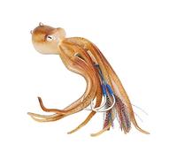 aqxreight Simulation Squid Jigs Fishing Octopus Lures Lifelike Octopus Jig for Saltwater Ocean Fishing with 10 Ink Tablets Tear It Wearproof Withstand Bite the and of TPE Squid Material