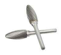 aqxreight Single Double Carbide Burrs Files 14mm Cutter Dia Single Double Carbide Burrs Files Set, 14mm Cutter Diameter, 6mm Shank for Metalwork & Wood Carving Bu