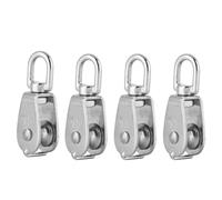 aqxreight Single Swivel Pulley Block 304 Stainless Steel 1/4in Rope | M15 Cable Pulley for Lifting, Marine Outdoor Rigging, 360 Degree Rotation, 35KG Load Capacity, Fits Kayak Canoe