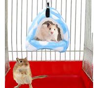 aqxreight Small Pet Keep Warm Hammock Soft Hanging Bed with Hook for Hamsterblue and White Dot L Use Store Convenient Hook to Easy Safe Material Soft Clean Warm Quality Wash Small Pet (L)