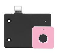aqxreight Smart Fingerprint Lock for Cabinet Drawer Aluminum Alloy Electronic Touch Keyless Lock with 0.5S Fast Unlock Ai Self Learning Algorithm Multi User Management USB Emergency Power (Square