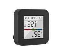 aqxreight Smart Universal Remote Control with Temperature Humidity 3-in-1 IR WiFi Remote for TV AC Fan Voice Control Home Compatible Multi-Device Hub for Home Office