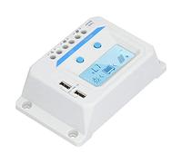 aqxreight Solar Charge Controller LCD Circuit Protection 3 Level PWM Charge Solar Charging Protector for Traffic Lights30A Microcontroller Automatically in the of 12V/24V Is (10A)