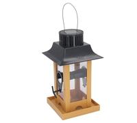 aqxreight Solar Light Bird Feeder Easy Refill Long Lifespan Decorative Outdoor Hanging Bird Feeder for Backyard Patio Durability Ensuring When to of The Solar and Made Use