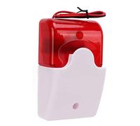 aqxreight Sound Light Alarm Red Flash Good Insulation Impact Security Warning Device220V Good Gloss Made The Sound Light AlarmMotion Sensor AlarmPerimeter AlarmDriveway AlarmLight (#2)