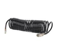 aqxreight Spiral Hose /4 Inch ID 16.4ft Length PE Copper Non Tangling Twisting Lightweight Compressed Hose EU Connector of Working The PE to Spiral HoseCoiled Hose1/4in Hose16.4ft (EU Connector)