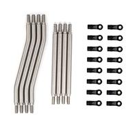 aqxreight Stainless Steel Link Rod Plastic End 6MM Replacement for AXIAL Capra 1.9 UTB AXI03004 Car Car Extend Good Wheelbase for Worry to and Tested Installation No Manufactured Easier