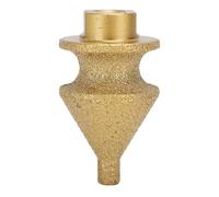 aqxreight Step Chamfer Drill Bit, Emery Brazed Multi Layer Tapered Cone Reamer for Metal Wood Concrete Tile Marble, with M10 Thread for 100 Type Angle Grinder