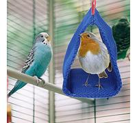 aqxreight Summer Breathable Mesh Pet Bird Hammock Bed Hamster House Toy () and Summer Can Hook Pet NestPet HammockHamster NestParrot HammockPet Mesh (Blue)