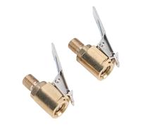 aqxreight Tire Air Chuck With Adapter, Brass Locking Inflator Nozzle Adapter Anti Leakage Chuck For Car 2 Piece Set Alloy Material