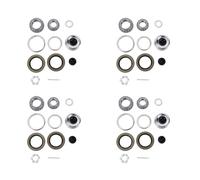 aqxreight Trailer Axle Bearing Kit 14125A Chrome Steel | Double Lip Grease Seals, D42 Hub Fit, 5200 to 7000 Lb Load Compatibility, Chrome Steel, Highway Travel