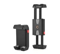 aqxreight Universal Phone & Tablet Tripod Mount Holder with Cold Shoe for 15/14/13, 6Cm 21Cm Clamp Width, 1/4" Screw Holes, Lightweight Abs