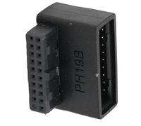 aqxreight USB Front Panel Adapter Front Panel Socket 90° Elbow USB3 0 19Pin to 20Pin Header Adapter for PC MotherboardType B for Computer Speed USB AdapterVertical 3 0 (B)