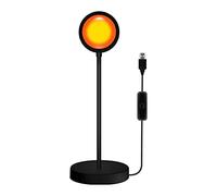 aqxreight USB Sunset Lamp with 4PCS Different Colors Films 360 Degree Rotation Projector Sunset LED Light Rainbow Projection Lamp for Photography Party