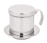 aqxreight Vietnamese Stainless Steel Coffee Filter Drip Pot Maker for Home Office Restaurant Cafe Use (Gloss Silver)