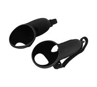 aqxreight VR Controller Silicone Grips Cover Stable Prevent Slip Protective Silicone Grips Cover with Adjustable Controller Hand Straps Black the of Interfere Allows Hole Fits (Black)