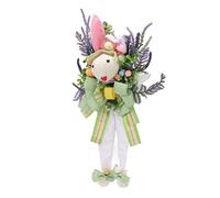 aqxreight Wall Hanging Decoration Simulated Easter Bunny Decoration Light Weight Home Decor Bunny Figurine for Home Garden Office Makes More Wreath Reliable The with Adopts