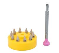 aqxreight Watch Hand Setter Tool Kit Stainless Steel and Plastic Hour Minute Hand Setting Tool with 10 Replacement Tips Steel Ensuring Resis Watch Setter KitHand Setting