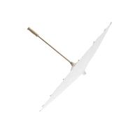 aqxreight White Umbrella for DIY Decor - 40cm Vintage Hand Painting Canopy - School Activities, Classroom Projects, Photo Prop, Artistic Craft, Decorative Parasol (60cm / 23.6in)