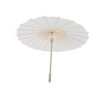 aqxreight White Umbrella for DIY Decor - 40cm Vintage Hand Painting Canopy - School Activities, Classroom Projects, Photo Prop, Artistic Craft, Decorative Parasol (Diameter 40cm)