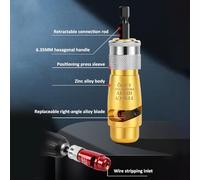 aqxreight Wire Stripping and Twisting Tool, Zinc Alloy Electric Wire Stripper Tool Set Portable Cable Twisting Stripping for Hand Drill The Stripper Made Ma ElectricalEle