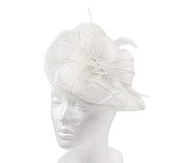 aqxreight Women Party W Fascinator Cocktail Hat H Band Accessories Veiling H Headband Vintage Clamp/Holder Amilies and friends. Party Hat Headband Feathers for Head Dr for Women W Cocktail (White)