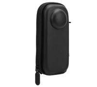 aqxreight X4 Portable Action Camera Carrying Case, PU Leather Hard Shell, Velvet Interior, Large Space for Accessories, Hanging Clip, 2 Way Zipper with Real Machine Opening, for X4