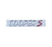 Aqxycde 3D ABS Black Chrome Car Letters Rear Trunk Logo Cooper S Emblem Badge Sticker Compatible with Cooper S R56 R53 R60 F56 Accessories Plug and play, sturdy, and aesthetically pleasing(Chrome)